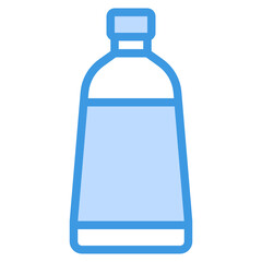 Bottle blue outline icon