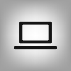 Laptop icon for the interface of applications, games.