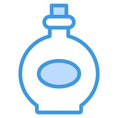 Whiskey blue outline icon