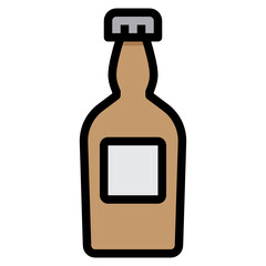 Beer filled outline icon