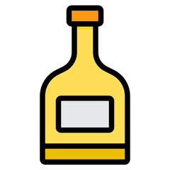 Whiskey filled outline icon
