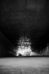 Black and white underpass