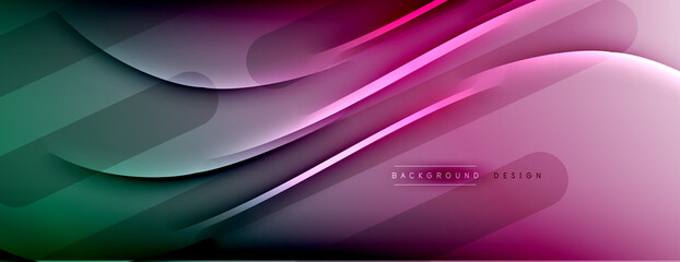 Abstract background. Shadow lines on bright shiny gradient background.