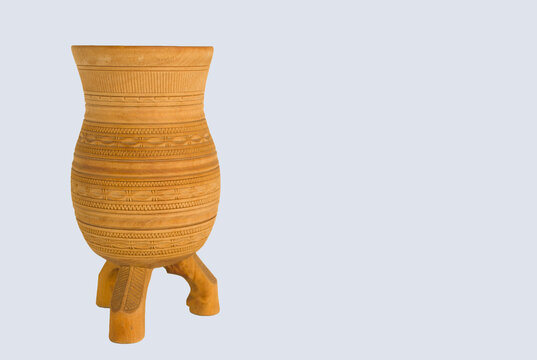 A wooden carved Yakut choron is a traditional vessel for kumis. 