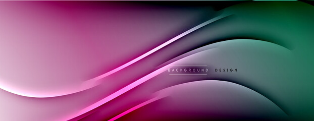 Abstract background. Shadow lines on bright shiny gradient background.
