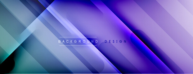 Fototapeta premium Abstract background. Shadow lines on bright shiny gradient background.