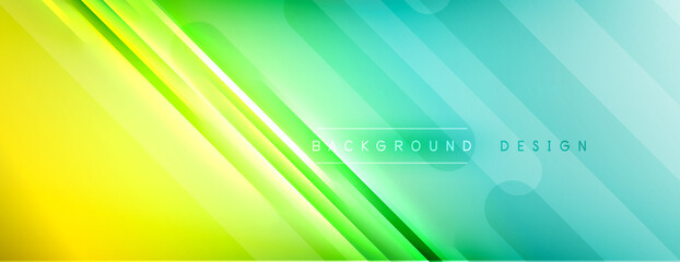 Abstract background - lines composition created with lights and shadows. Technology or business digital template. Trendy simple fluid color gradient abstract background with dynamic