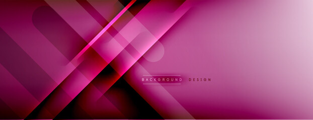 Abstract background - lines composition created with lights and shadows. Technology or business digital template. Trendy simple fluid color gradient abstract background with dynamic