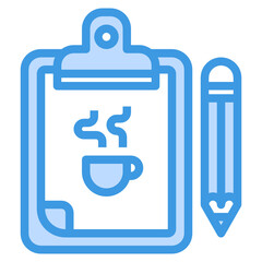 Menu blue outline icon