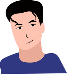 White young man portrait vector