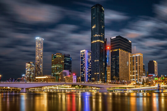 Brisbane, Australia - City illuminated at night