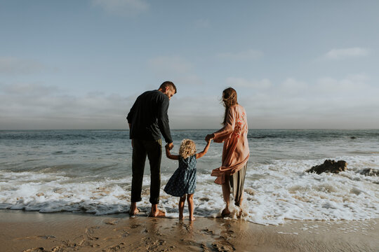 Happy family at a beach