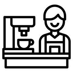 Barista outline icon