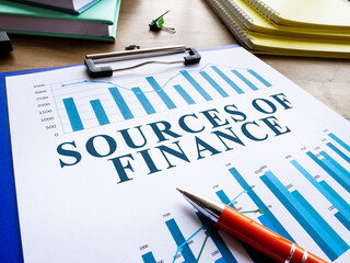 Info about Sources of finance with charts.