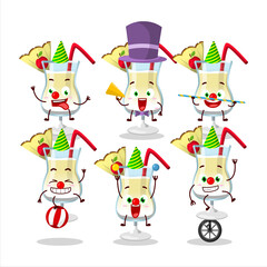 Fototapeta premium Cartoon character of pina colada with various circus shows