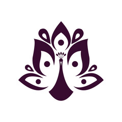 vector abstract illustration and religion peacock logo design 
