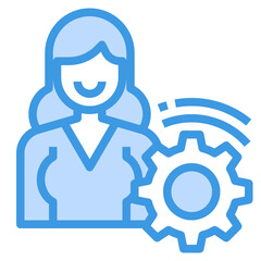 Skill blue outline icon