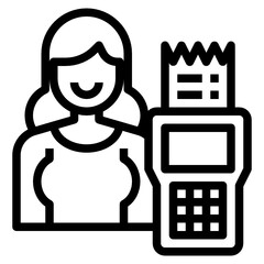 Accountant outline icon