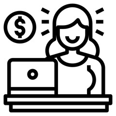 Accountant outline icon