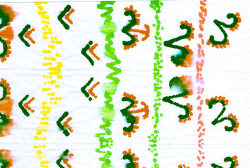 Gypsy Watercolor Geometric Background. Rainbow