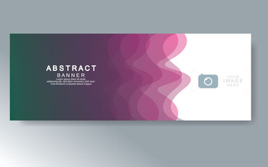 Vector abstract design web banner template. Web Design Elements - Header Design. Abstract geometric web banner template on grey background.Modern banner.