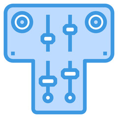 Controller blue outline icon