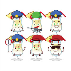 A dedicated Police officer of pina colada mascot design style