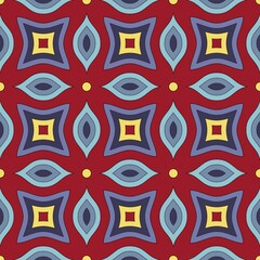 Seamless pastel pattern. Wrapping paper. Template for fabric. Stylish background for cards. Modern geometric textile design. Fashionable color combinations. Ornamental backdrop. Wallpapers. Tiles.