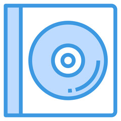 CD blue outline icon