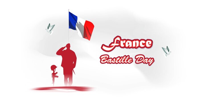 vector illustration for France Bastille day