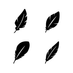 Set line icons of feather