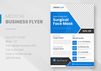 Surgical Face Mask Flyer Template