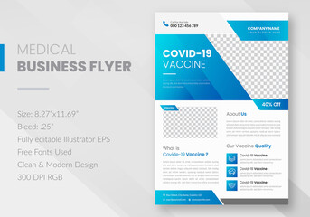 coronavirus vaccination flyer template