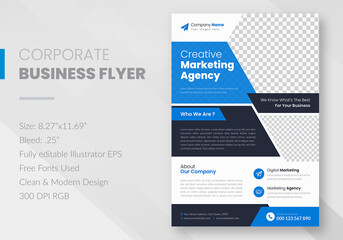 Business Flyer Corporate Flyer Template. marketing, business proposal, promotion, advertise, publication, cover page.