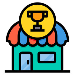 Award filled outline icon