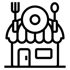Restaurant outline icon