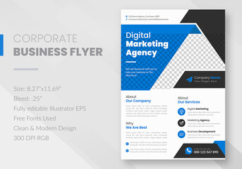 Business Flyer Corporate Flyer Template. marketing, business proposal, promotion, advertise, publication, cover page.