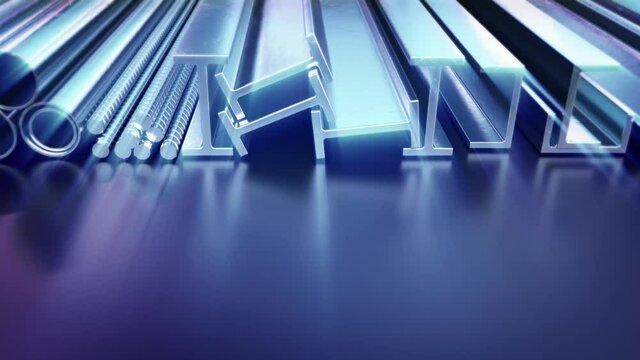 glowing different rolled metal scrolling backdrop, loopable