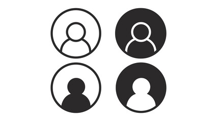 User Icon Set. Vector isolated illustration of a person avatar