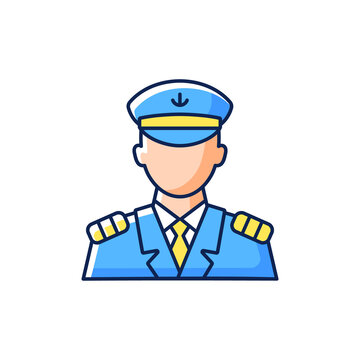 pilot in blue uniform clip art preview