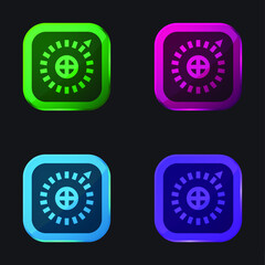 Apple four color glass button icon