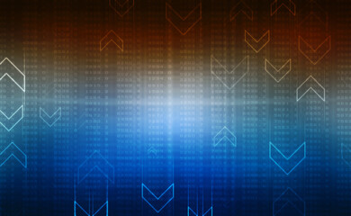 2d illustration Abstract futuristic electronic circuit technology background