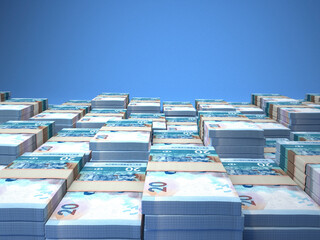 Hong Kong money. Hong Kong dollar banknotes. 20 HKDHSBC dollars bills.