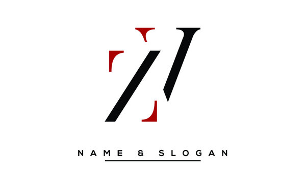 VZ,  ZV,  V,  Z   Abstract Letters Logo Monogram