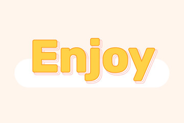 Enjoy text in layered font