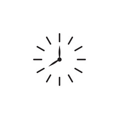 Clock icon logo design template