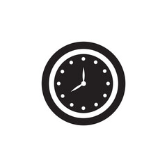 Clock icon logo design template