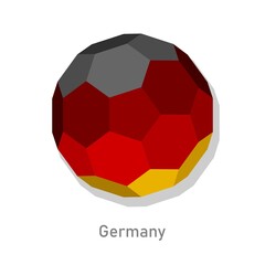 Fototapeta premium 3D soccer ball with Germany team flag.