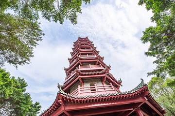 Fototapeta premium Nanling Tower, Tianhou Temple, Nansha, Guangzhou, Guangdong, China