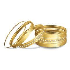 gold diamond bangles women fashion jewel or hand bracelet jewelry for loved one or wedding